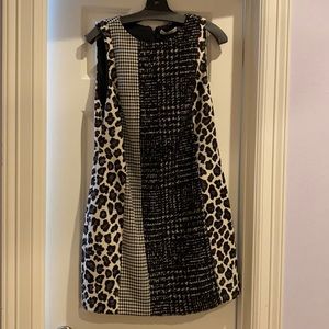 🆕A+O Wool-Blend Tweed Houndstooth Leopard Dress🖤